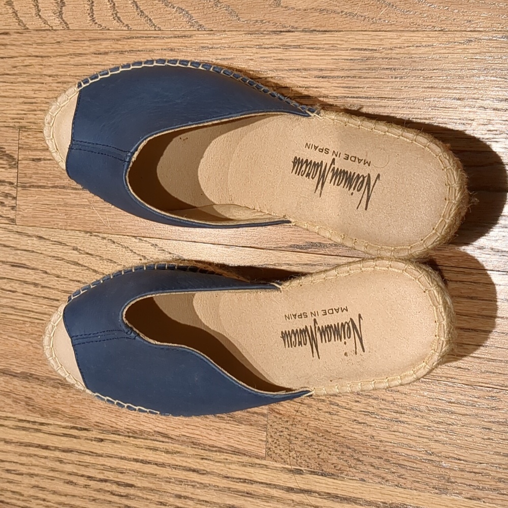 Blue espadrille shoes
